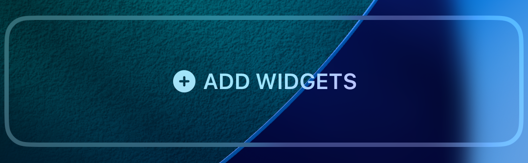 Add Widgets control inside the outlined Lock Screen widget area.